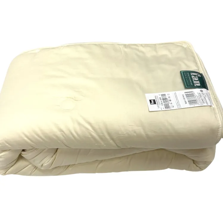 Naturhaardecken^f.a.n. Frankenstolz LAST SIZE f.a.n. Schafwolle Vierjahreszeitendecke DERBY 40° waschbar 135x200 cm creme-weiß (natur)