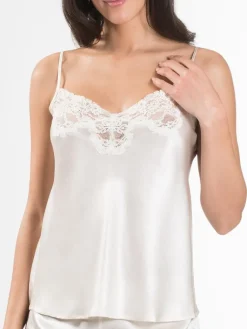 Tops Mit Spitze|Alle Lingerie Tops^Aubade LAST SIZE Seide Top CRÉPUSCULE SATINÉ naturweiß Größe 36 naturweiß nacre