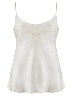 Tops Mit Spitze|Alle Lingerie Tops^Aubade LAST SIZE Seide Top CRÉPUSCULE SATINÉ naturweiß Größe 36 naturweiß nacre