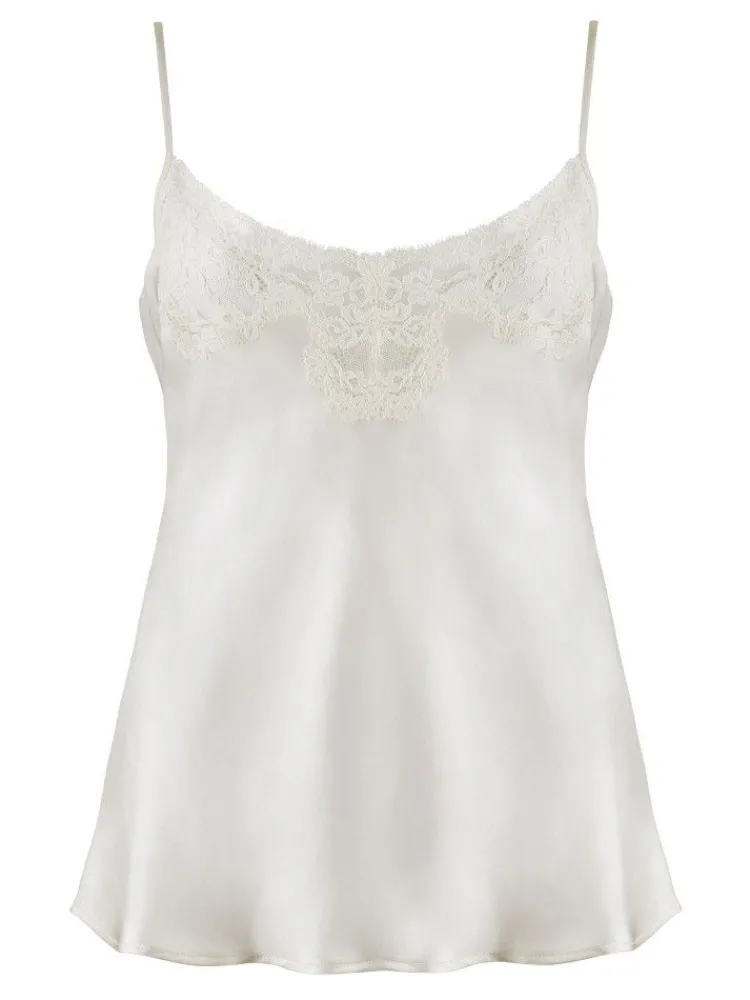 Tops Mit Spitze|Alle Lingerie Tops^Aubade LAST SIZE Seide Top CRÉPUSCULE SATINÉ naturweiß Größe 36 naturweiß nacre