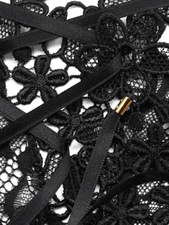 Alle Negligés^Cadolle Lingerie Kleid OPERA CARMEN Spitze schwarz von schwarz mit Spitze