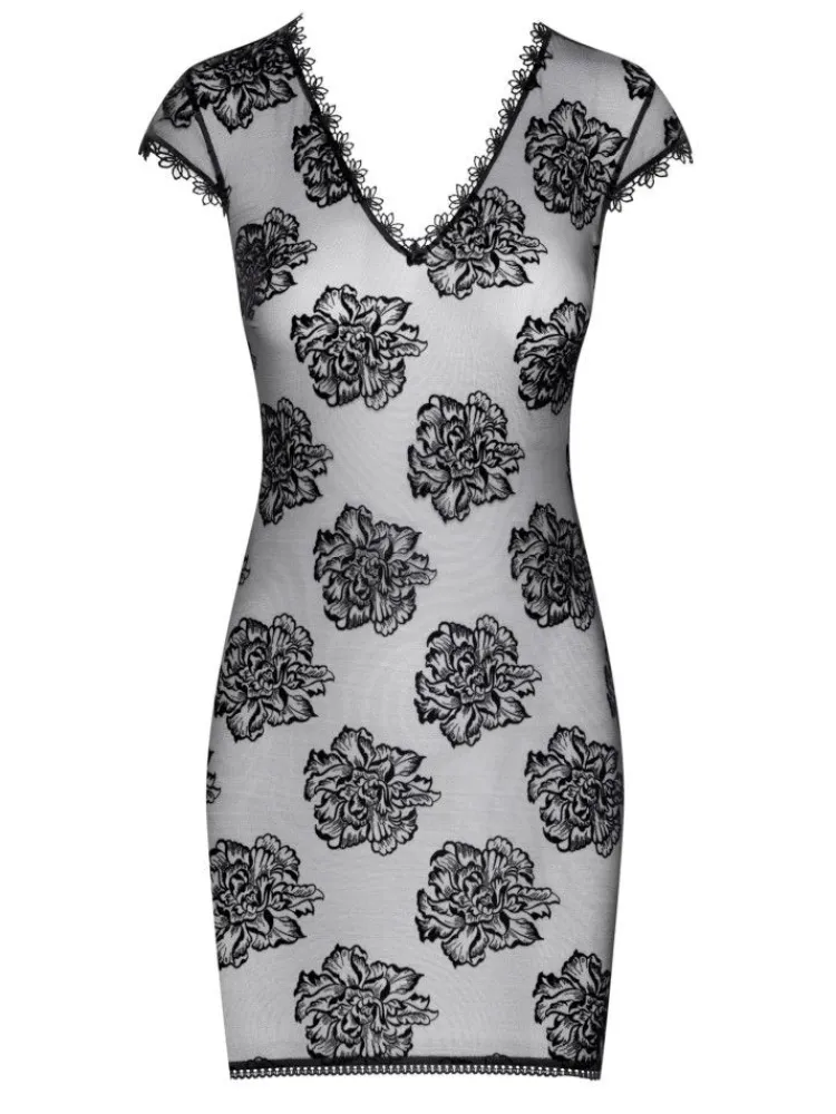 Alle Negligés^Cadolle Lingerie Kleid ROBE 11 Tüll schwarz von schwarz mit Spitze