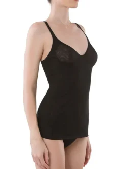 Spaghettiträger Tops|Alle Lingerie Tops^Cotton Club Lingerie Top ALIDA Microtüll von Rubino