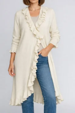 Lounge-Wear|Strickjacken & -Mäntel^Paolucci Long-Strickjacke MARISA mit Merino und Kaschmir von