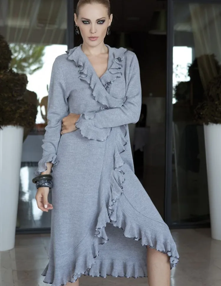 Lounge-Wear|Strickjacken & -Mäntel^Paolucci Long-Strickjacke MARISA mit Merino und Kaschmir von