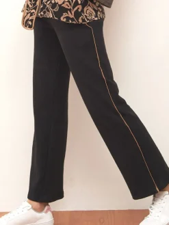 Lounge-Wear|Hausmantel (Warm)^Chiara Fiorini Lounge-Hose KUSCHEL COTTON von anthrazit-grau oder zimt-beige