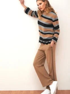 Lounge-Wear|Hausmantel (Warm)^Chiara Fiorini Lounge-Hose KUSCHEL COTTON von anthrazit-grau oder zimt-beige