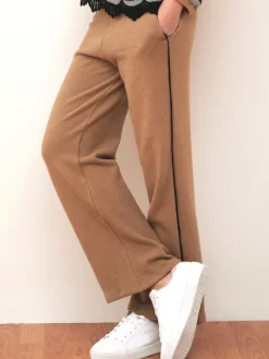 Lounge-Wear|Hausmantel (Warm)^Chiara Fiorini Lounge-Hose KUSCHEL COTTON von anthrazit-grau oder zimt-beige
