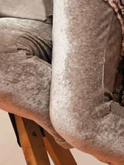 Lounge-Wear|Feine Pyjamas^Chiara Fiorini Lounge-Hose MODAL SAMT von malve-flieder oder taupe-silber