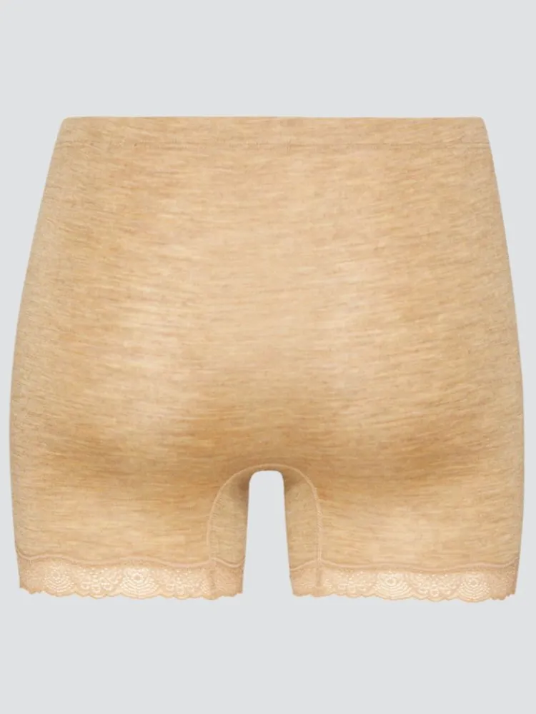 Wolle-Seide Slip|Alle Slips^comazo | earth Merino Seide Panty 2703 mit Spitze in dunkelblau oder beige comazo|earth camel beige oder dunkelblau