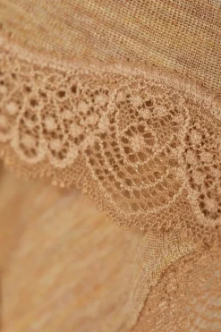 Wolle-Seide Slip|Alle Slips^comazo | earth Merino Seide Panty 2703 mit Spitze in dunkelblau oder beige comazo|earth camel beige oder dunkelblau