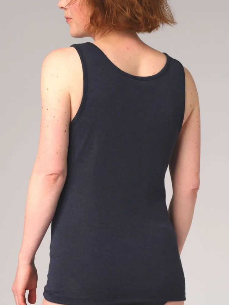 Wolle-Seide Tops|Tops Mit Spitze^comazo | earth Merino Seide Unterhemd 2703 mit Spitze comazo|earth camel beige oder dunkelblau