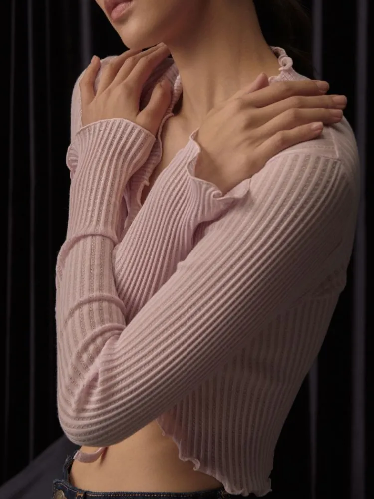 Lounge-Wear|Wolle-Seide Shirts^Oscalito Merino Wolle-Seide Bett-Jäckchen von rosa oder weinrot