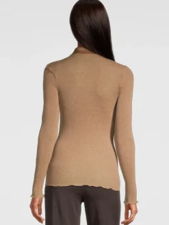 Wolle-Seide Shirts|Strickjacken & -Mäntel^Oscalito Merino Wolle-Seide CARDIGAN gerippt paprika-orange von paprika rost orange