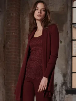 Lounge-Wear|Strickjacken & -Mäntel^Oscalito Merino Wolle-Seide CARDIGAN Strickjacke von