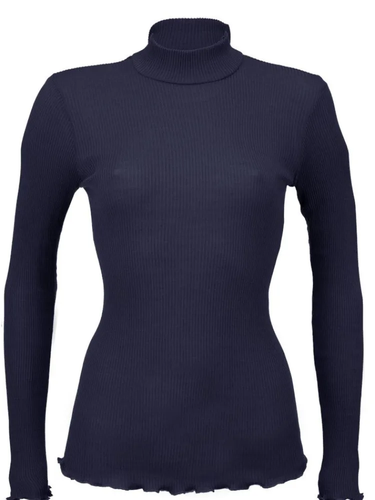 Wolle-Seide Shirts|Mit Rollkragen^Artimaglia Merino-Seide ROLLKRAGEN SHIRT gerippt von
