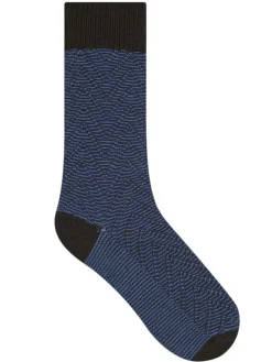 Socken^Bleuforu00eat Merinowolle Herren Socken warm von Bleuforet schwarz mit jeansblau oder marineblau mit grau