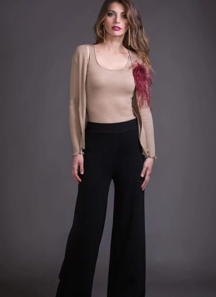 Wolle-Seide Tops|Camisole (Breite Träger)^Artimaglia Merinowolle-Seide CAMISOLE TOP gerippt von