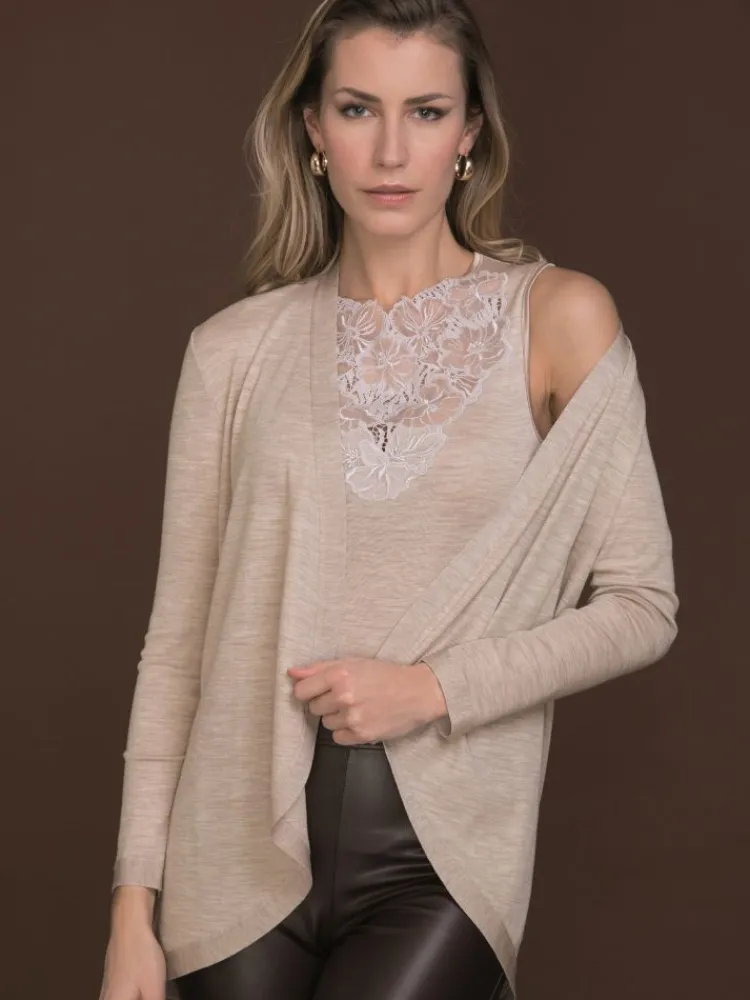 Strickjacken & -Mäntel|Hausmantel (Warm)^Artimaglia Merinowolle-Seide CARDIGAN Strickjacke von