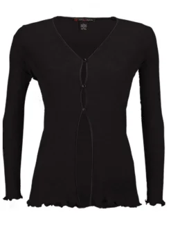 Lounge-Wear|Strickjacken & -Mäntel^Artimaglia Merinowolle-Seide CARDIGAN gerippt von