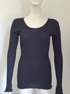 Wolle-Seide Shirts|Langarm^Artimaglia Merinowolle-Seide LANGARM SHIRT gerippt von