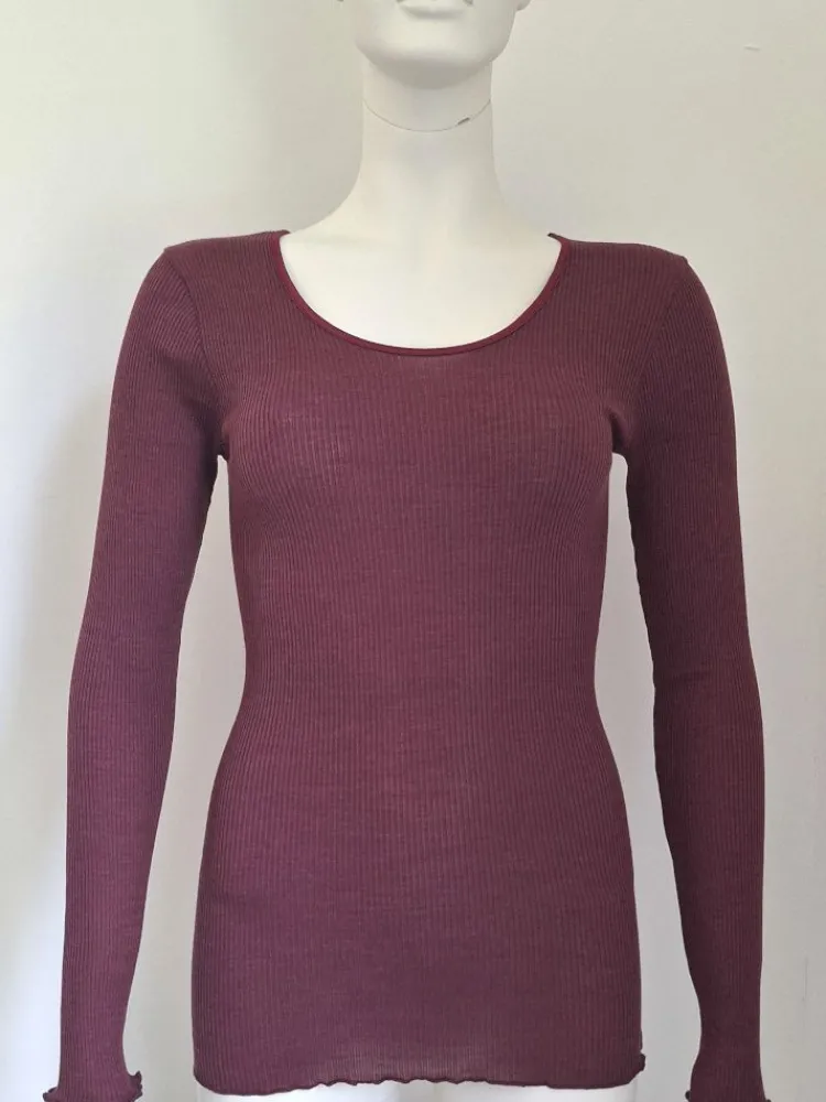 Wolle-Seide Shirts|Langarm^Artimaglia Merinowolle-Seide LANGARM SHIRT gerippt von