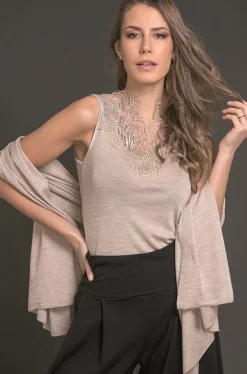 Lounge-Wear|Tücher^Artimaglia Merinowolle-Seide STOLA Schultertuch von