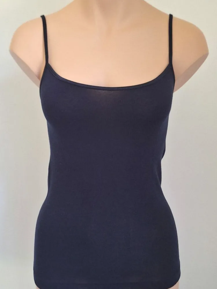 Wolle-Seide Tops|Spaghettiträger Tops^Artimaglia Merinowolle-Seide TRÄGER TOP von