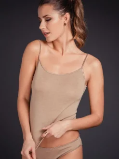 Wolle-Seide Tops|Spaghettiträger Tops^Artimaglia Merinowolle-Seide TRÄGER TOP von