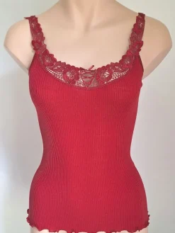 Wolle-Seide Tops|Tops Mit Spitze^Artimaglia Merinowolle-Seide TRÄGER-TOP mit Spitze von