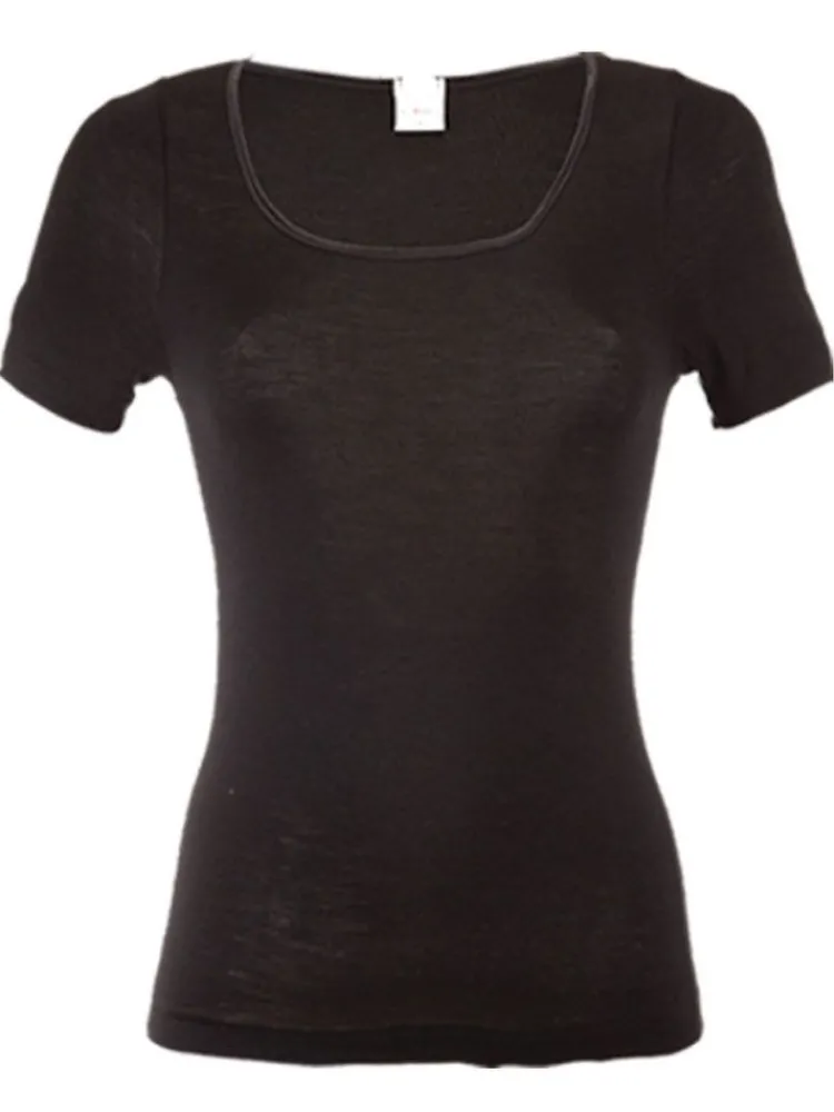 Wolle-Seide Tops|T-Shirt^Artimaglia Merinowolle-Seide T-SHIRT glatt von