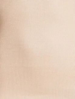 Wolle-Seide Tops|Tops Mit Spitze^Oscalito Merinowolle-Seide Unterhemd gerippt mit Calais Spitze Basic von