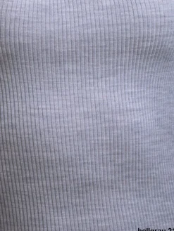 Wolle-Seide Tops|Camisole (Breite Träger)^Artimaglia Merinowolle-Seide UNTERHEMD gerippt mit Spitze von