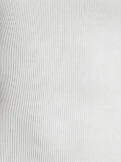 Wolle-Seide Tops|Tops Mit Spitze^Oscalito Merinowolle-Seide Unterhemd gerippt mit Spitze Basic von