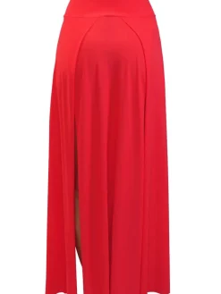 Strandkleider & Sommerkleider|Kaftan, Tunika & Pareo^Pain de Sucre Mikrofaserjersey Strandrock JAX 16 lang von rot oder rubin-rot