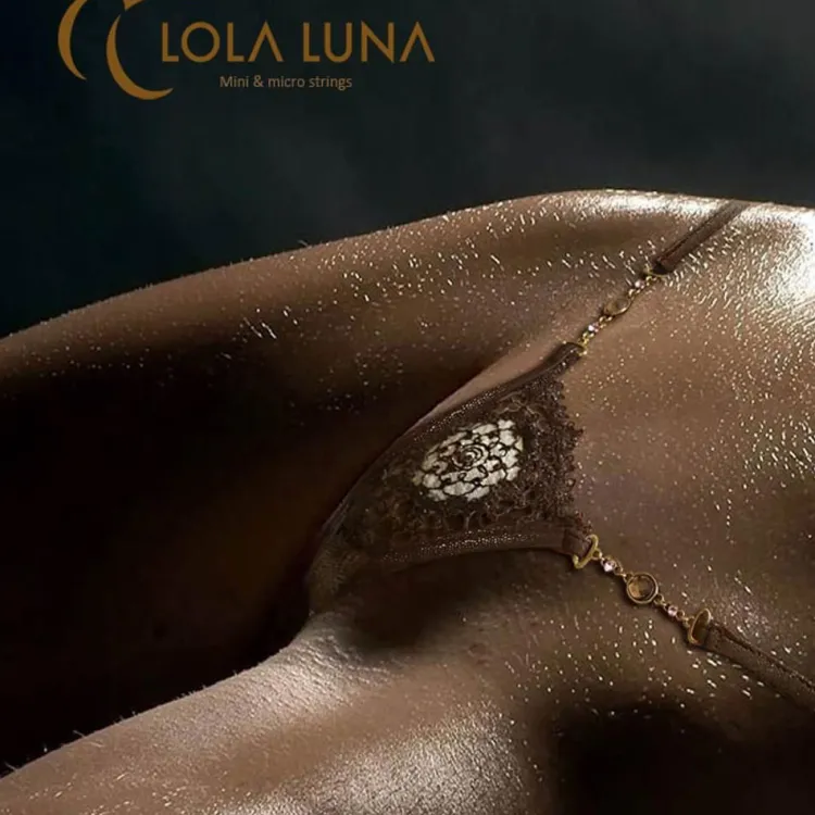 Alle Strings^Lola Luna Mikrostring KATIA MICRO schoko-gold von schoko-braun mit gold