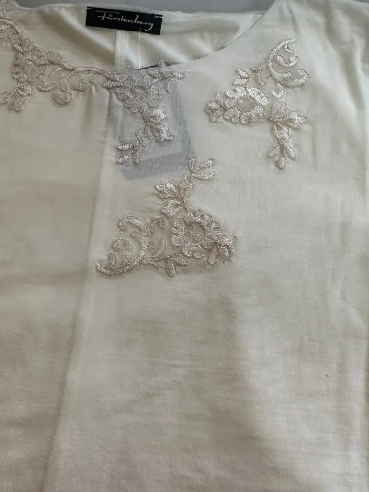 Edle Nachthemden^Fu00fcrstenberg Modal Langarm Nachtkleid VERA von Fürstenberg