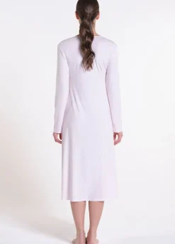 Edle Nachthemden^Verdiani Modal Langarm Nachtkleid ANGEL No. 3 zart-rosé von angel zart rosa