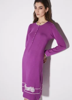 Edle Nachthemden^Chiara Fiorini Modal Nachthemd kurz mit Knopfleiste von