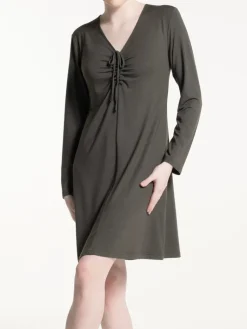 Edle Nachthemden^Verdiani Modal Nachtshirt MIRA oliv von olivgrün