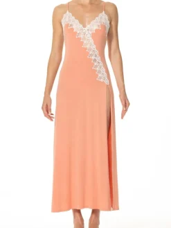 Edle Nachthemden|Alle Negligés^Ritratti Modal Neglige BOUQUET lachs-rosé von lachs-apricot