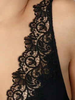 Edle Nachthemden|Alle Negligés^Ritratti Modal Neglige RITA lang von schwarz