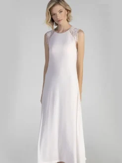 Edle Nachthemden|Alle Negligés^Verdiani Modal Neglige SNOW in weiss von cremeweiss