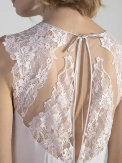 Edle Nachthemden|Alle Negligés^Verdiani Modal Neglige SNOW in weiss von cremeweiss