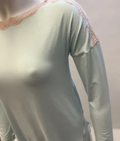 Feine Pyjamas^Paladini Modal Pyjama ASSISI nur noch in mintgrün von mintgrün mit creme