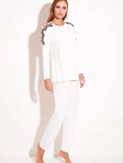 Feine Pyjamas^Chiara Fiorini Modal Pyjama CREMA wollweiß von creme