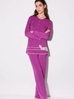 Feine Pyjamas^Chiara Fiorini Modal Pyjama mit Knopfleiste von