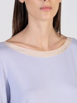 Feine Pyjamas^Verdiani Modal Schlafanzug LAVANDA zart flieder von zartes Flieder mit creme farbenem Tüll