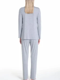 Feine Pyjamas^Verdiani Modal Schlafanzug WKND No. 21 grau von grau mit dunkelblau