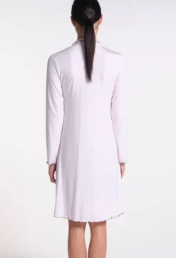 Edle Nachthemden^Verdiani Modal Sleepshirt WKND No. 11 knielang zartrosa von angel zart rosa mit grauen Kontrasten